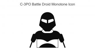 C 3po Battle Droid Monotone Icon In Powerpoint Pptx Png And Editable Eps Format