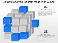 ca Big Data Analysis Diagram Made With Cubes Powerpoint Template