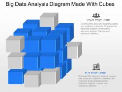 Ca big data analysis diagram made with cubes powerpoint template