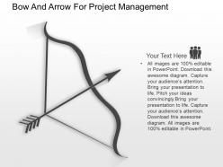 Ca bow and arrow for project management powerpoint template