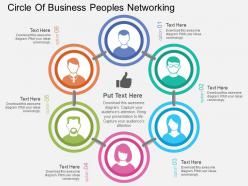 Ca circle of business peoples networking flat powerpoint design