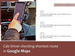 Cab Driver Checking Shortest Route In Google Maps