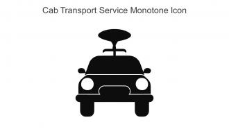 Cab Transport Service Monotone Icon In Powerpoint Pptx Png And Editable Eps Format