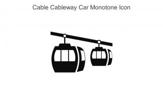 Cable Cableway Car Monotone Icon In Powerpoint Pptx Png And Editable Eps Format