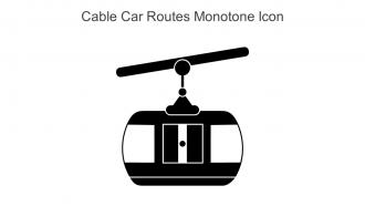Cable Car Routes Monotone Icon In Powerpoint Pptx Png And Editable Eps Format