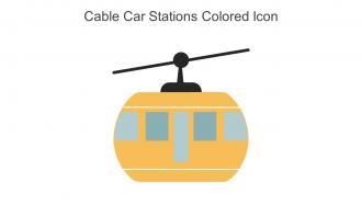 Cable Car Stations Colored Icon In Powerpoint Pptx Png And Editable Eps Format
