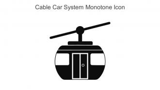 Cable Car System Monotone Icon In Powerpoint Pptx Png And Editable Eps Format