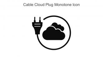 Cable Cloud Plug Monotone Icon In Powerpoint Pptx Png And Editable Eps Format