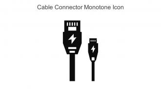 Cable Connector Monotone Icon In Powerpoint Pptx Png And Editable Eps Format