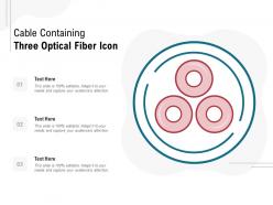 Cable containing three optical fiber icon