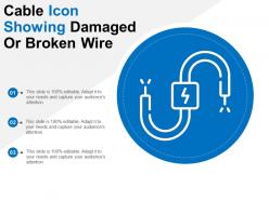 Cable icon showing damaged or broken wire