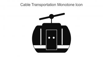 Cable Transportation Monotone Icon In Powerpoint Pptx Png And Editable Eps Format