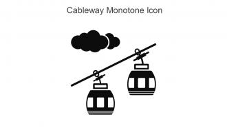 Cableway Monotone Icon In Powerpoint Pptx Png And Editable Eps Format