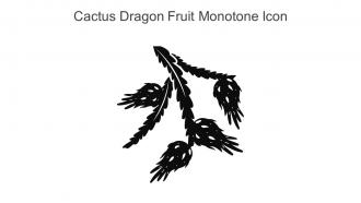 Cactus Dragon Fruit Monotone Icon In Powerpoint Pptx Png And Editable Eps Format