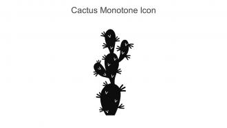 Cactus Monotone Icon In Powerpoint Pptx Png And Editable Eps Format