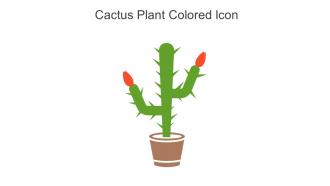 Cactus Plant Colored Icon In Powerpoint Pptx Png And Editable Eps Format