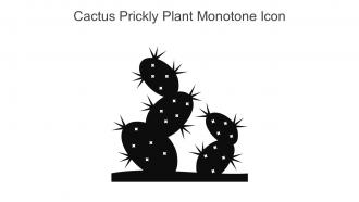 Cactus Prickly Plant Monotone Icon In Powerpoint Pptx Png And Editable Eps Format