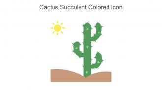 Cactus Succulent Colored Icon In Powerpoint Pptx Png And Editable Eps Format