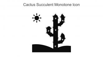 Cactus Succulent Monotone Icon In Powerpoint Pptx Png And Editable Eps Format
