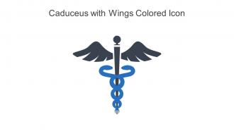 Caduceus With Wings Colored Icon In Powerpoint Pptx Png And Editable Eps Format