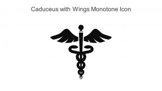 Caduceus With Wings Monotone Icon In Powerpoint Pptx Png And Editable Eps Format