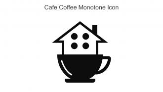 Cafe Coffee Monotone Icon in powerpoint pptx png and editable eps format