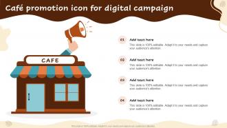Cafe Promotion Icon For Digital Campaign