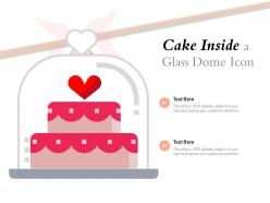Cake inside a glass dome icon