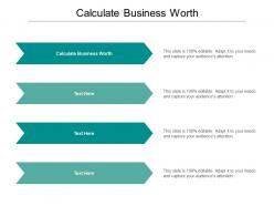 Calculate business worth ppt powerpoint presentation professional shapes cpb