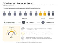 Calculate net promoter score customer retention and engagement planning ppt icon
