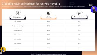 Calculating Return On Investment For Nonprofit NPO Marketing And Communication MKT SS V