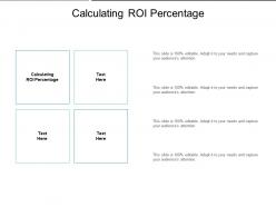 Calculating roi percentage ppt powerpoint presentation layouts aids cpb