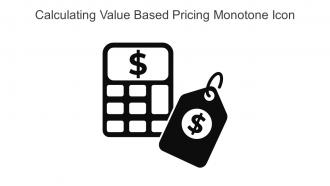 Calculating Value Based Pricing Monotone Icon In Powerpoint Pptx Png And Editable Eps Format