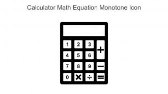 Calculator Math Equation Monotone Icon In Powerpoint Pptx Png And Editable Eps Format