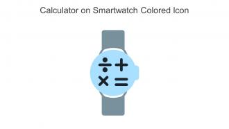 Calculator On Smartwatch Colored Icon In Powerpoint Pptx Png And Editable Eps Format