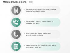 Calculator phone socket communication devices ppt icons graphics