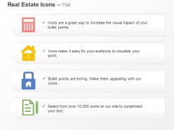 Calculator protected home safety report ppt icons graphics