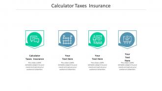 Calculator taxes insurance ppt powerpoint presentation outline vector cpb