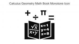 Calculus Geometry Math Book Monotone Icon In Powerpoint Pptx Png And Editable Eps Format