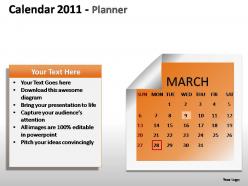 Calendar 2011 planner powerpoint presentation slides