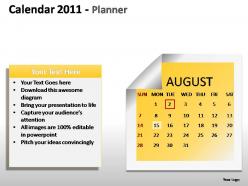 Calendar 2011 planner powerpoint presentation slides