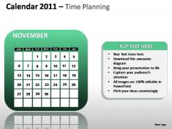 Calendar 2011 time planning powerpoint presentation slides
