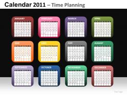 Calendar 2011 time planning powerpoint presentation slides db