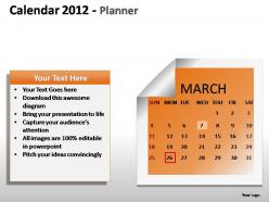 Calendar 2012 planner powerpoint presentation slides