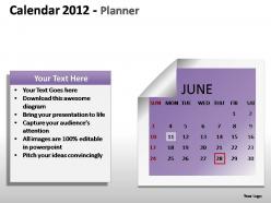 Calendar 2012 planner powerpoint presentation slides