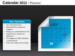 Calendar 2012 planner powerpoint presentation slides db