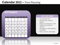 Calendar 2012 time planning powerpoint presentation slides db