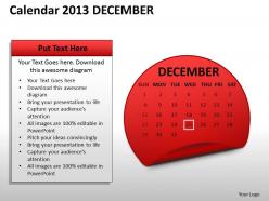 Calendar 2013 december powerpoint slides ppt templates