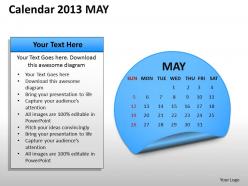 Calendar 2013 may powerpoint slides ppt templates