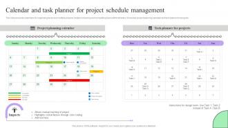Calendar And Task Planner For Project Creating Effective Project Schedule Management System